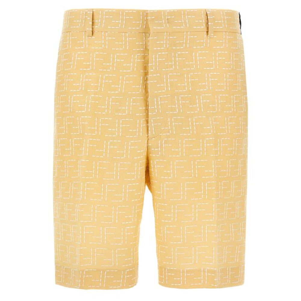 Fendi Multicolor Linen Bermuda Men's Shorts